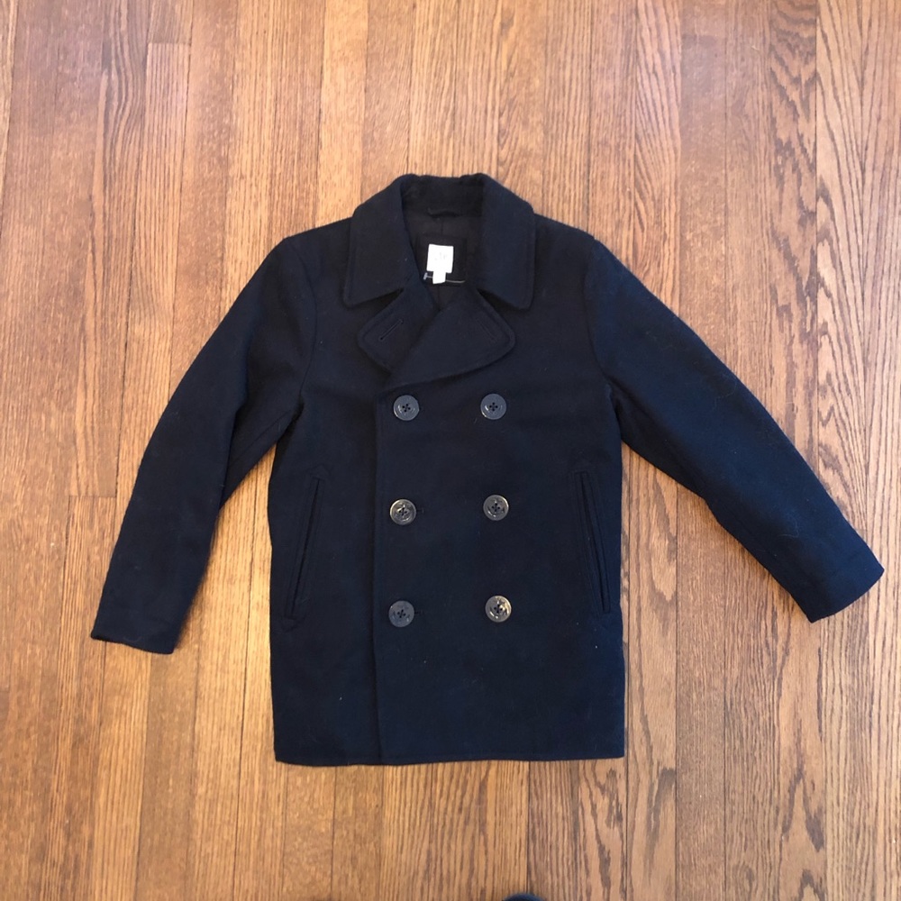 GAP boys peacoat - black - size L (10)
